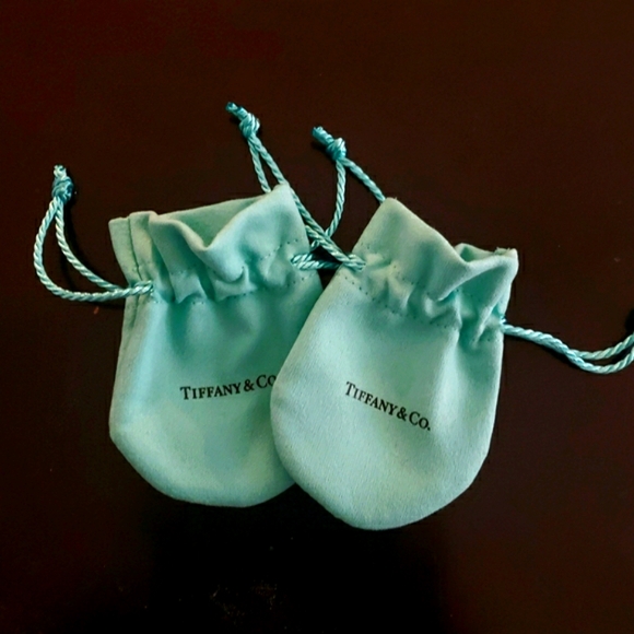 Tiffany & Co. Handbags - Set of 2 Tiffany & Co. Small Jewelry Pouch Bags Turquoise Color NWOT